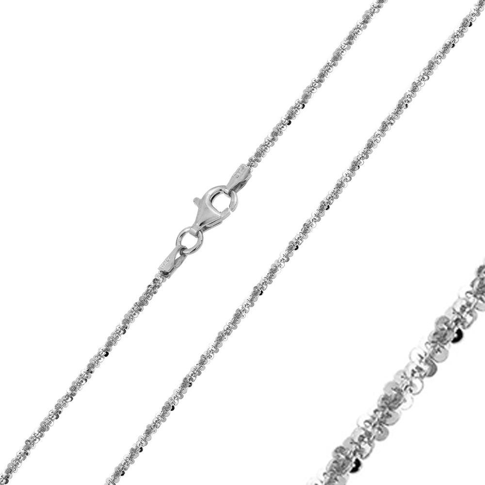 Silver 925 Rhodium Plated Shiny Roc 025 Chain 1.4mm - CH242 RH