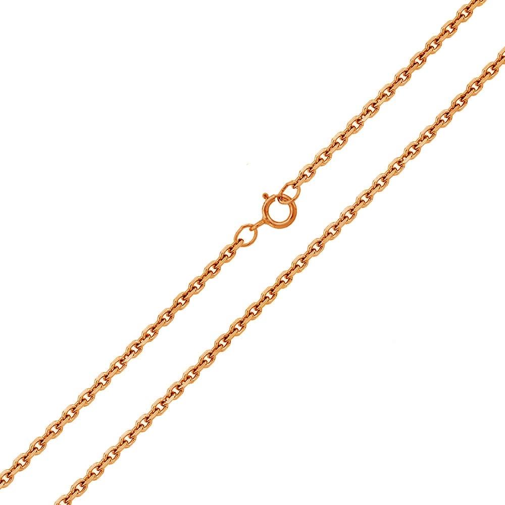 Rose Gold Plated 925 Sterling Silver Diamond Cut Cable Rolo 020 Chains 0.9mm - CH153 RGP