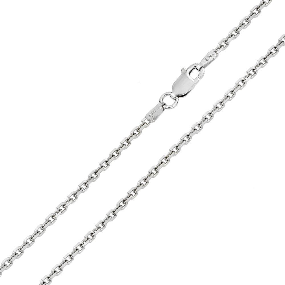 High Polished 925 Sterling Silver Diamond Cut Cable Rolo 050 Chains 1.7mm - CH710