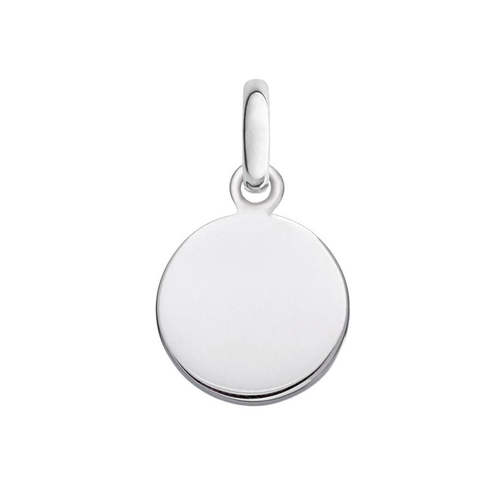 High Polished 925 Sterling Silver Engravable Disc Charm 18mm - ARP00025