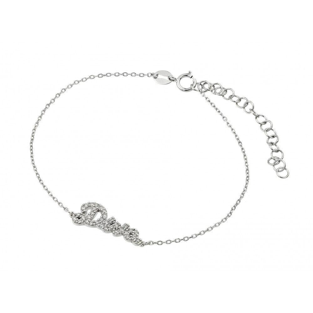 Silver 925 Rhodium Plated Diva Bracelet - BGB00228