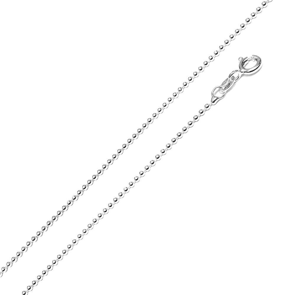 Rhodium Plated Bead 150 Chain 1.5mm - CH112 RH