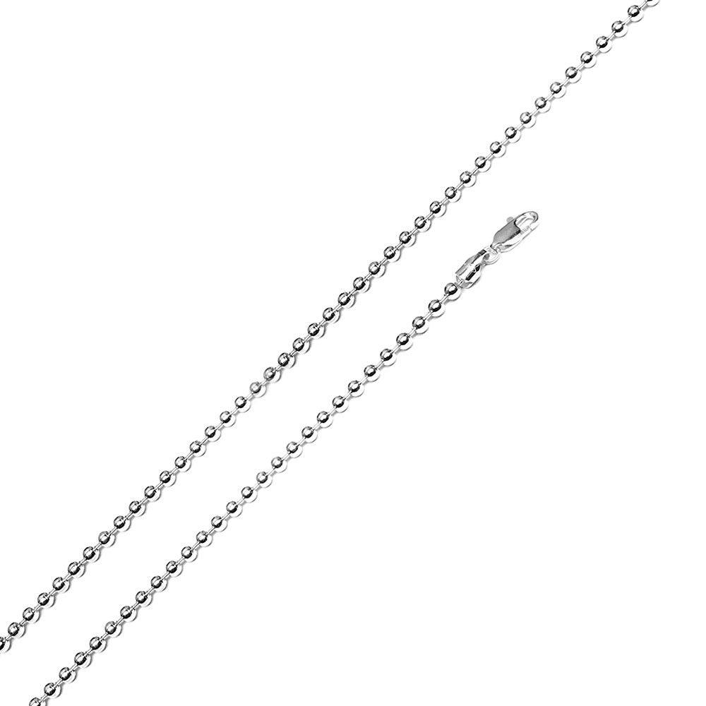 Rhodium Plated Bead 220 Chain 2.2mm - CH113 RH