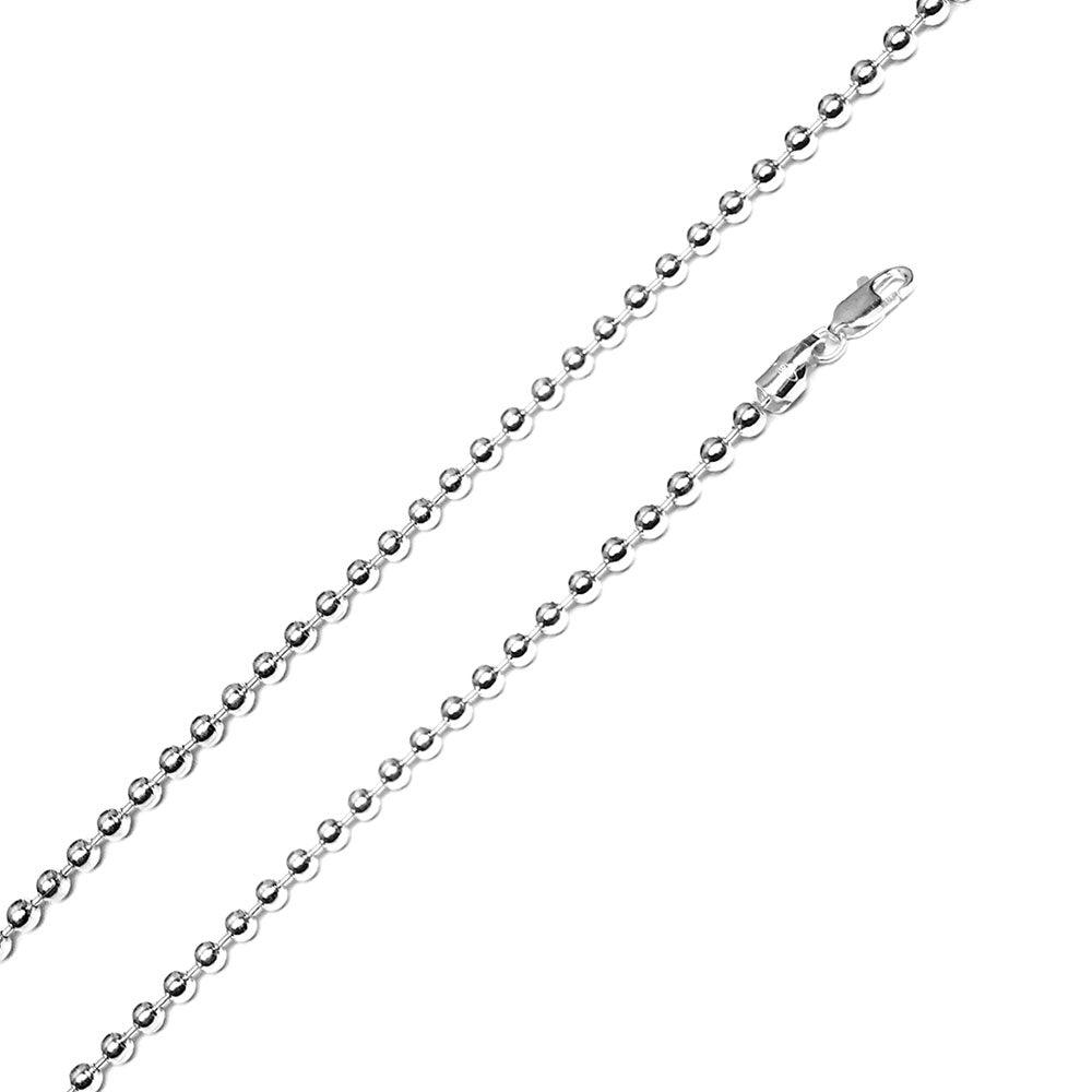 Rhodium Plated Bead 400 Chain 4mm - CH115 RH