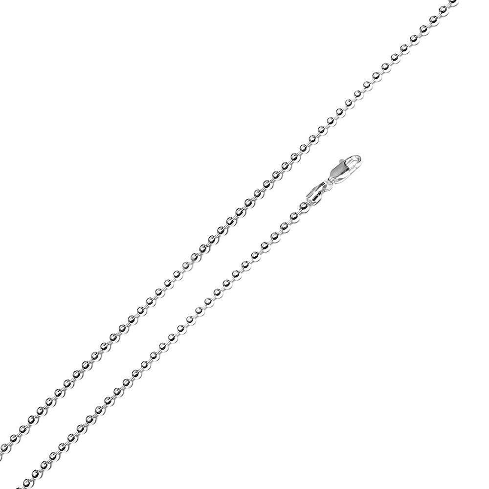 Rhodium Plated Bead 180 Chain 1.8mm - CH112B RH