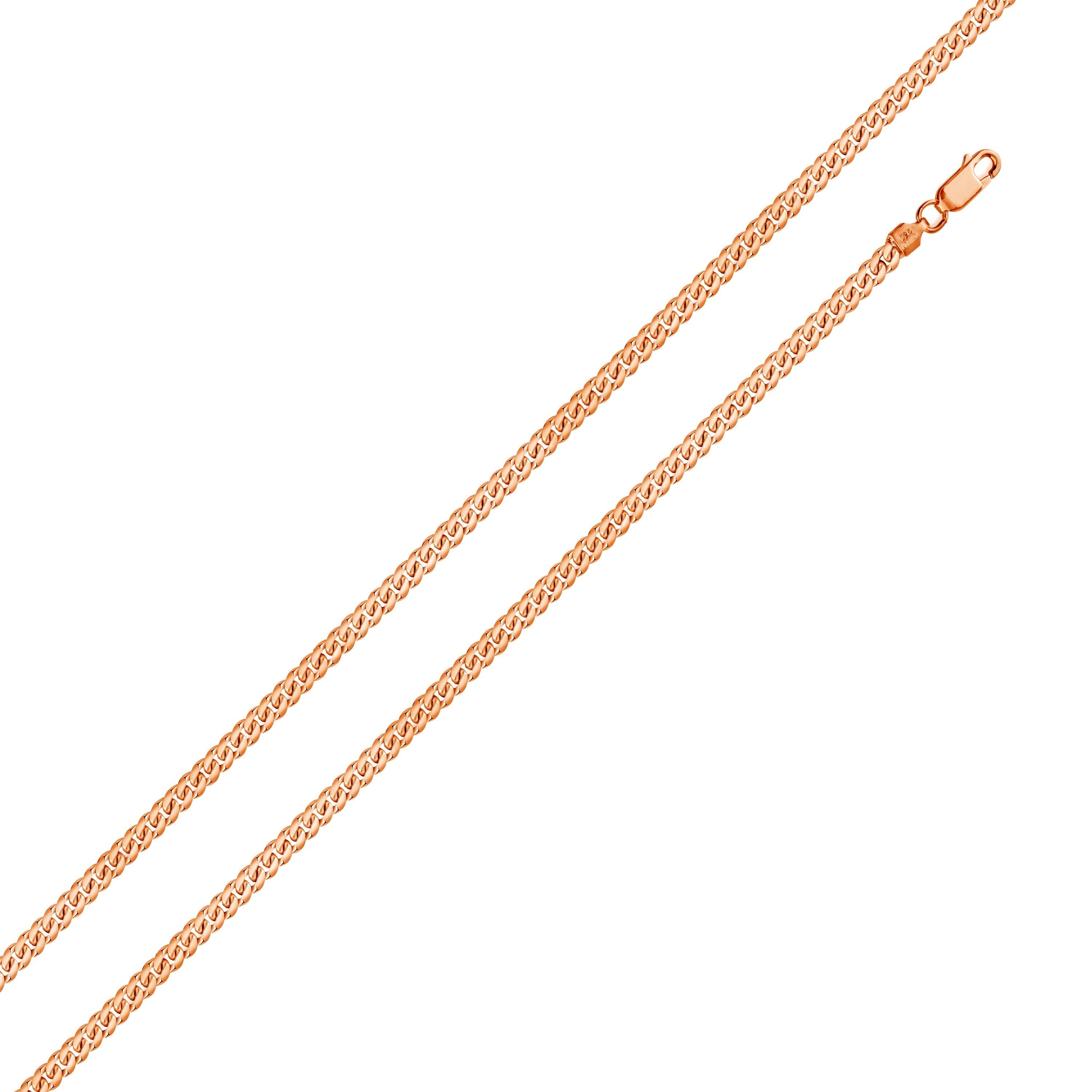 Rose Gold Plated Miami Cuban Curb 060 Chain 1.8mm - CH145 RGP