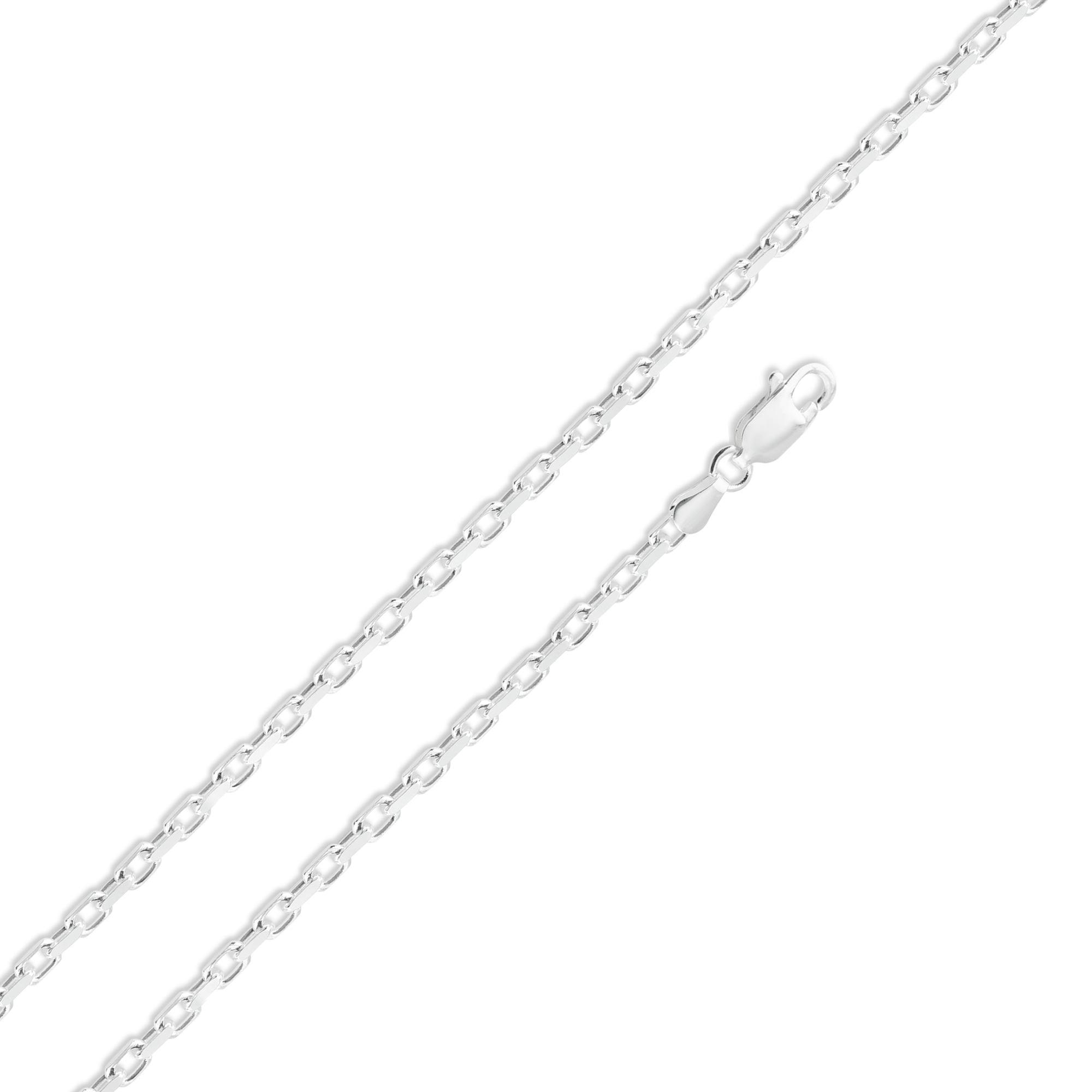 925 Sterling Silver Diamond Cut Forzatina Link 080 Chain 2mm - CH19-080