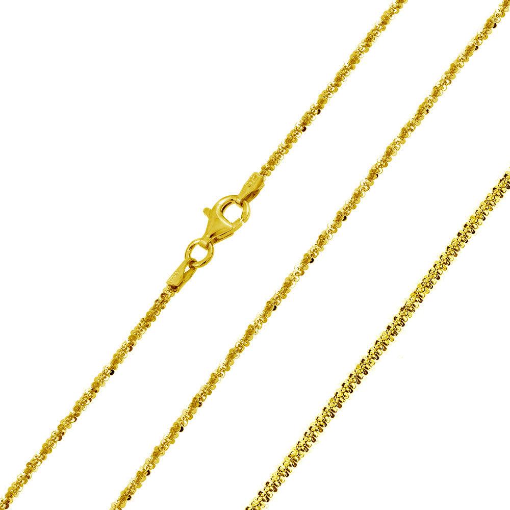 Silver 925 Gold Plated Roc Chain 1.5mm - CH343 GP