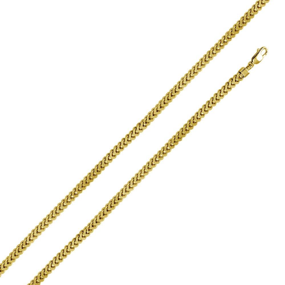 Gold Plated 925 Sterling Silver Franco Chain 4.7MM - CHHW106 GP