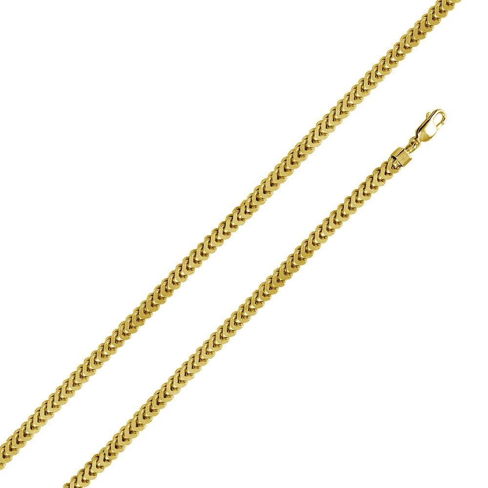 Gold Plated 925 Sterling Silver Franco Chain 5.2MM - CHHW107 GP