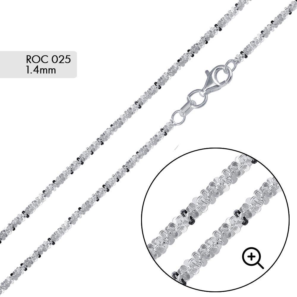 Roc 025 Sterling Silver Chain 1.4mm - CH512