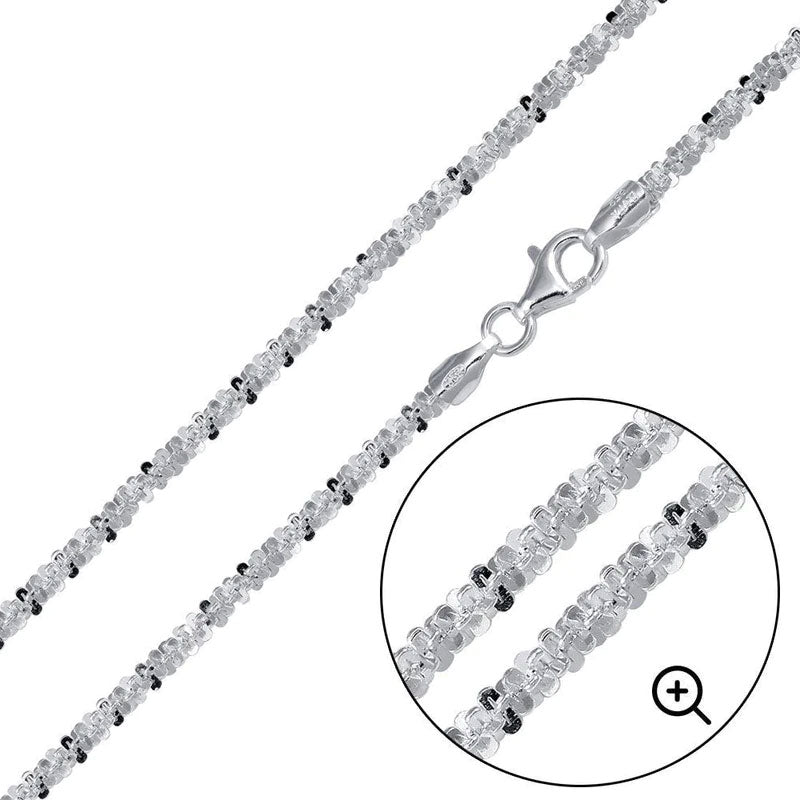 Roc 040 Sterling Silver Chain or Bracelet 2.4mm - CH513