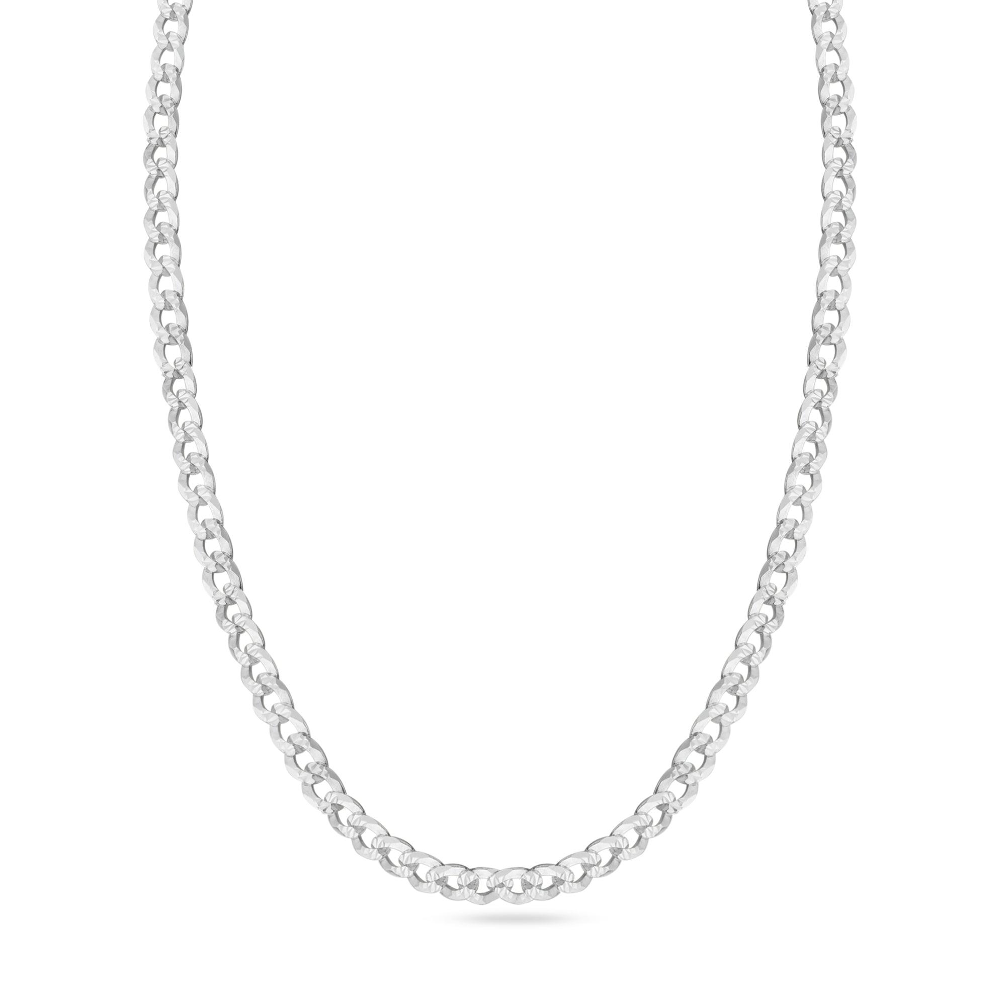 Curb 080 1 Side Diamond Cut 1 Side Plain Chain 2.8mm - CH626