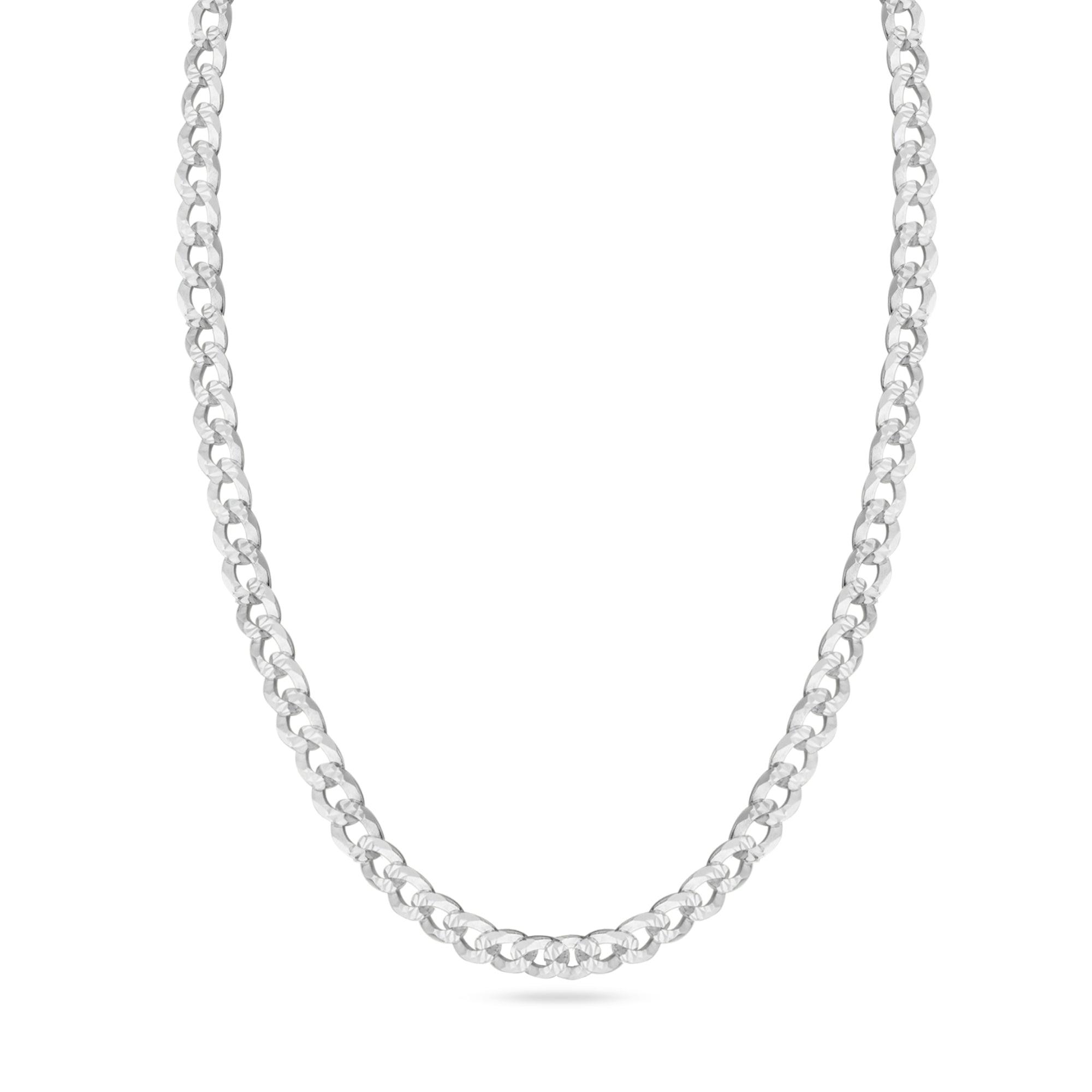 Curb 120 1 Side Diamond Cut 1 Side Plain Chain 4.5mm - CH628