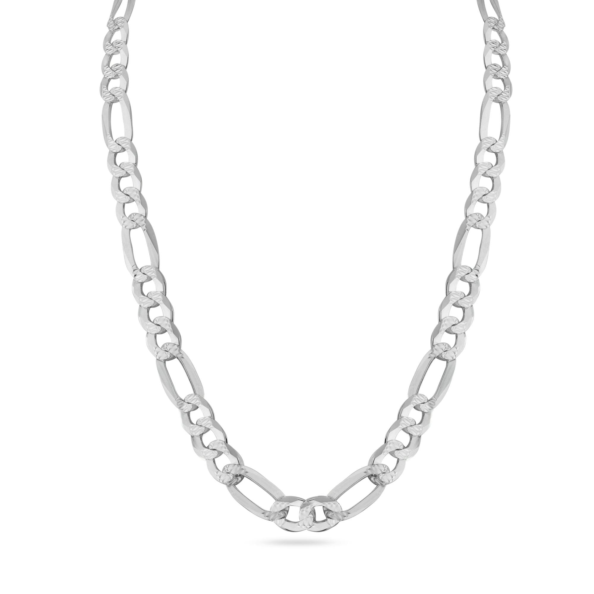 Diamond Cut Figaro 180 Bracelet and Chain 7.8mm - CH638