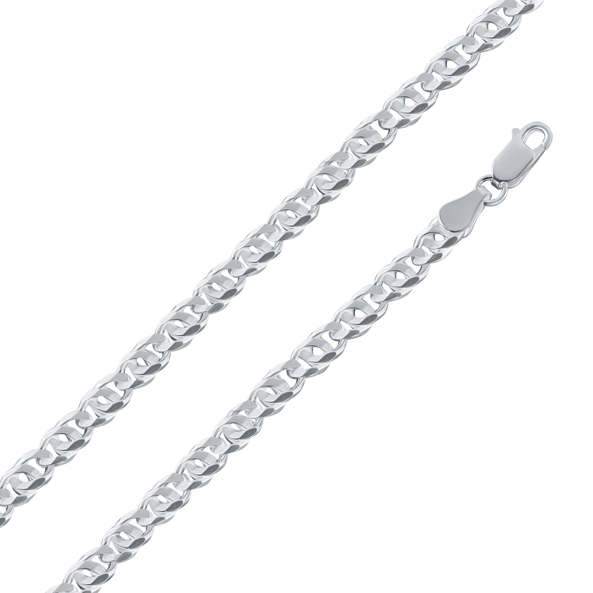 Bird Eye Diamond Cut Curb 120 4.8mm Link Chain - CH679