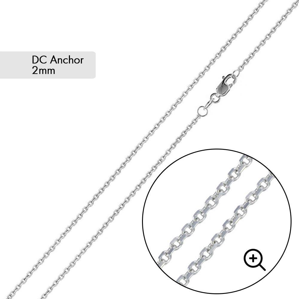 Diamond Cut Anchor 2mm Chain  - CH716A