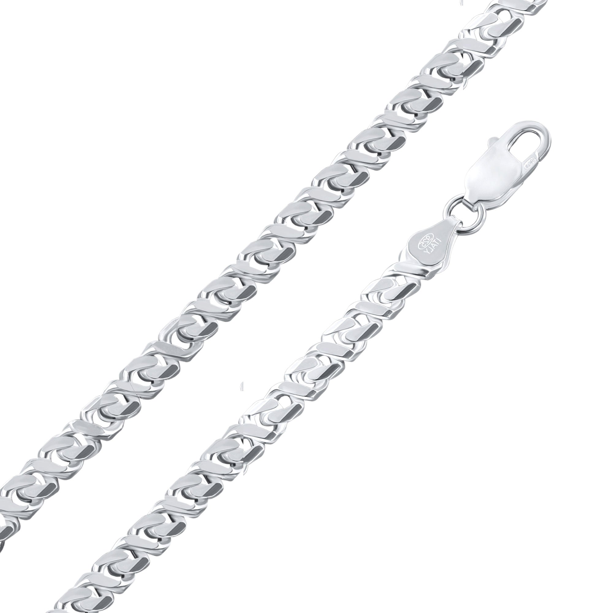 Sterling Silver Dollar Cuban Diamond Cut 220 6.8mm Chain - CH830