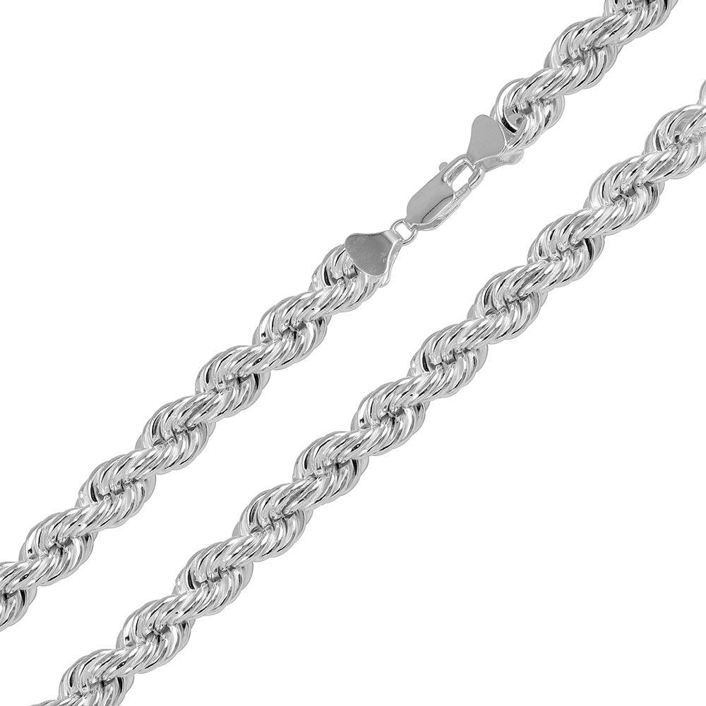 High Polished 925 Sterling Silver Rope Chains 8mm - CHHW113