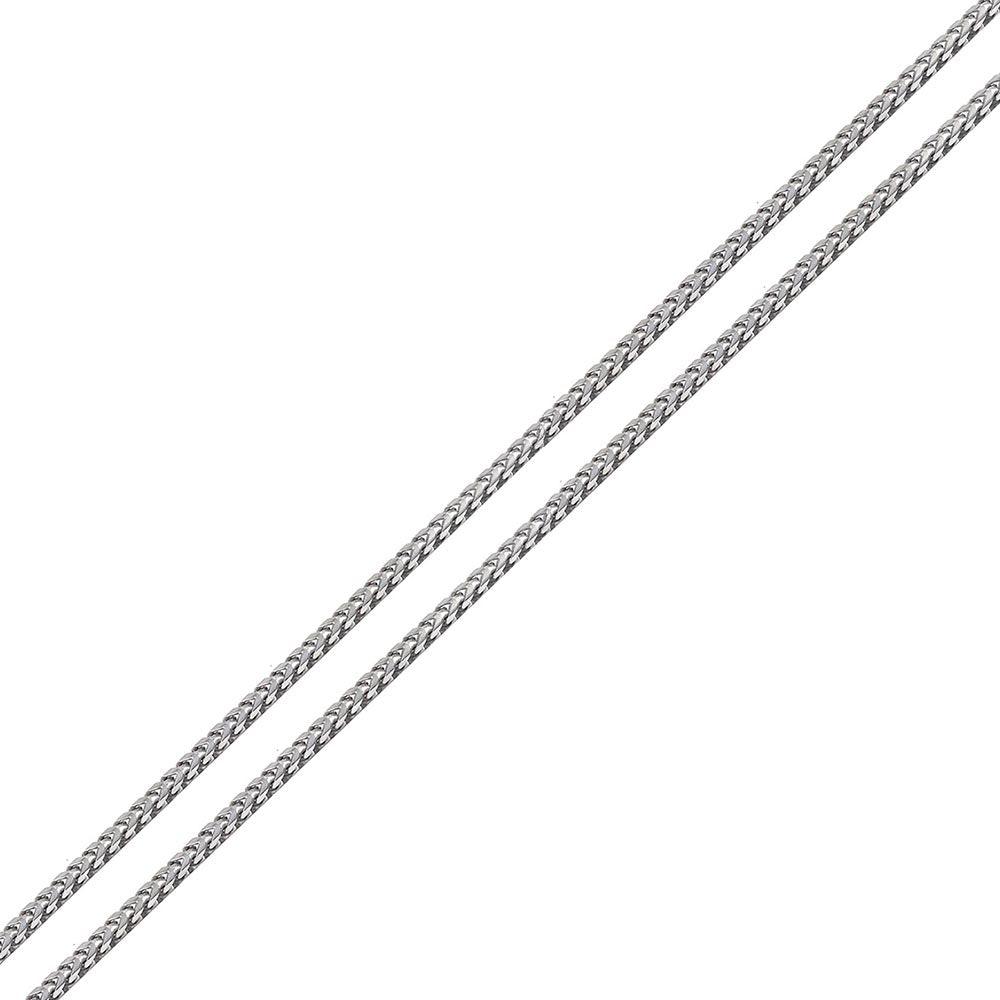 Rhodium Plated 925 Sterling Silver Franco Chain 1.7mm - CH939 RH