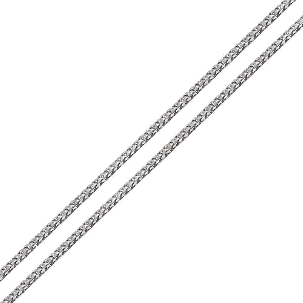 Rhodium Plated 925 Sterling Silver Franco Chain 2mm - CH940 RH