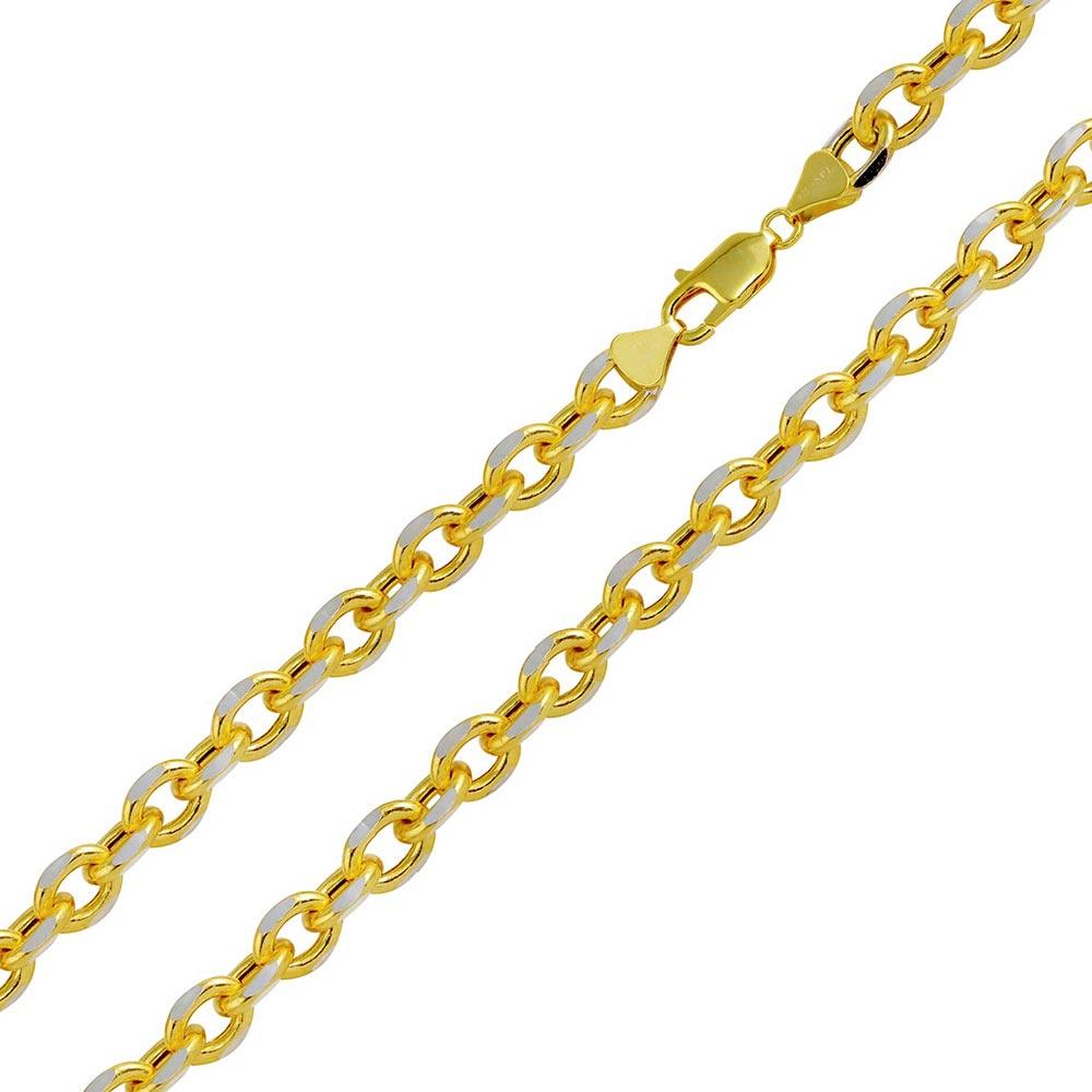 Gold Plated 925 Sterling Silver DC Link Chain 8mm - CHHW115 GP