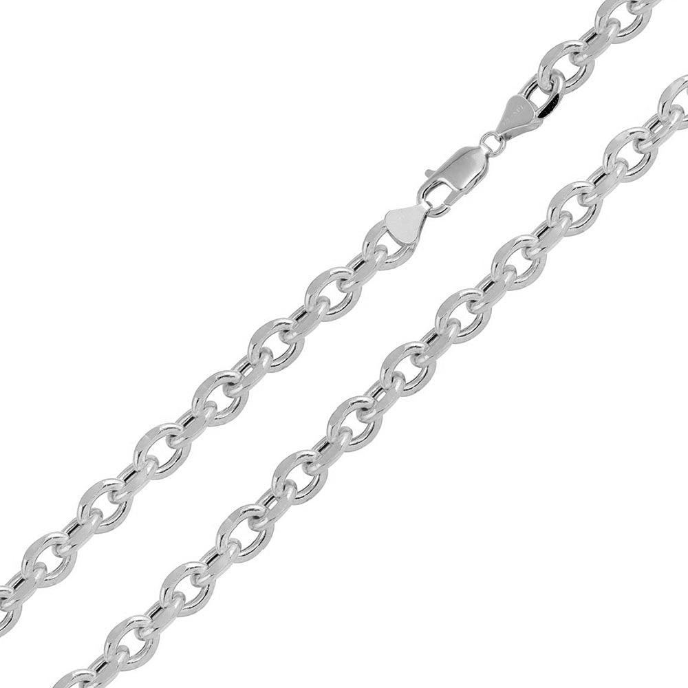 Rhodium Plated 925 Sterling Silver DC Link Chain 8mm - CHHW115 RH