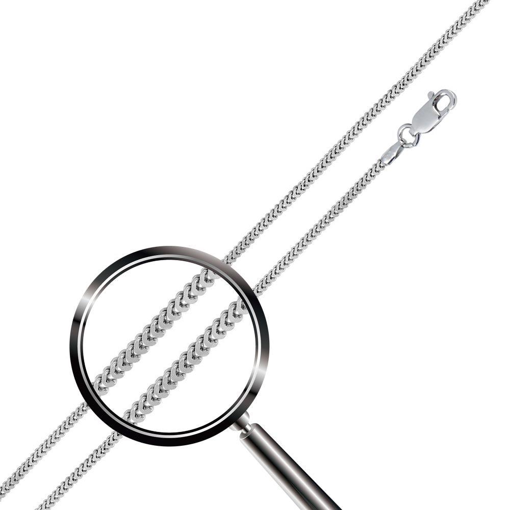 Rhodium Plated 925 Sterling Silver Hollow Franco Chain 2.5mm - CHHW118 RH