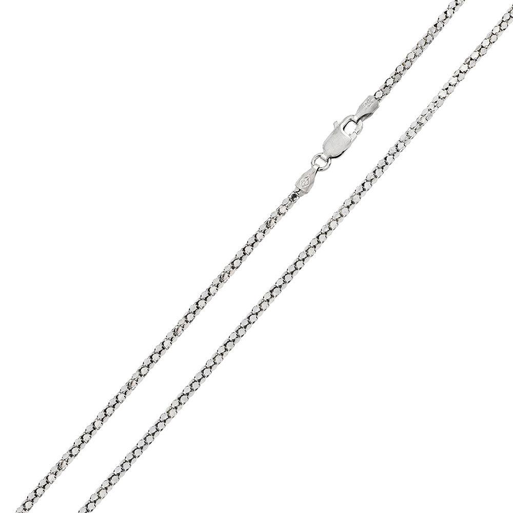 Rhodium Plated 925 Sterling Silver DC Flat Multi Disc Coreana 016 Chain 1.5mm - CH401 RH