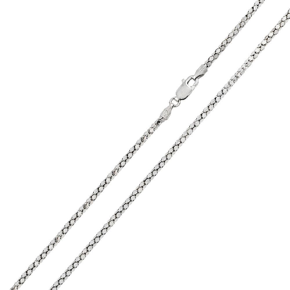 Rhodium Plated 925 Sterling Silver DC Flat Multi Disc Coreana 018 Chain 1.6mm - CH402 RH