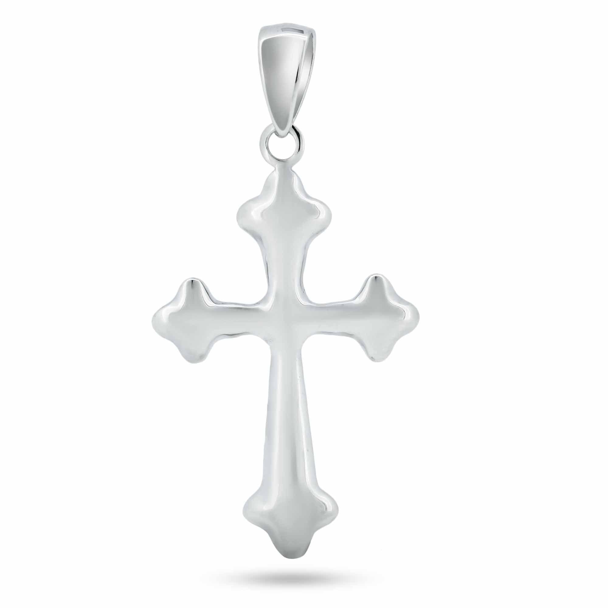 925 Sterling Silver Basic Cross Charm - CHARM0010