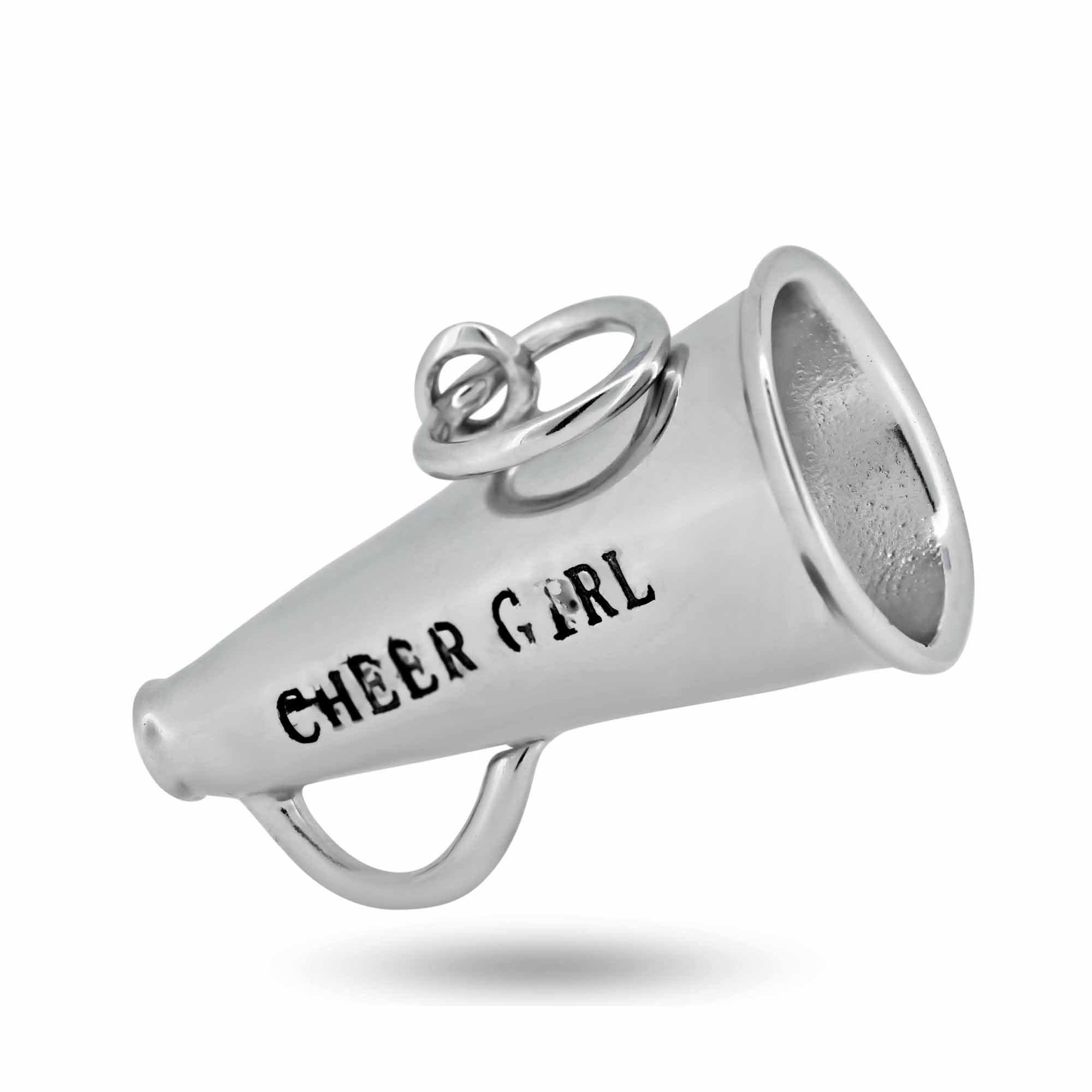 925 Sterling Silver Basic Cheer Megaphone Charm - CHARM0022