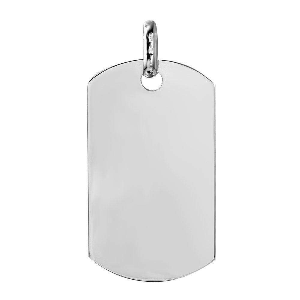 Silver 925 Plain Dogtag 50mm x 29mm - DOGTAG8