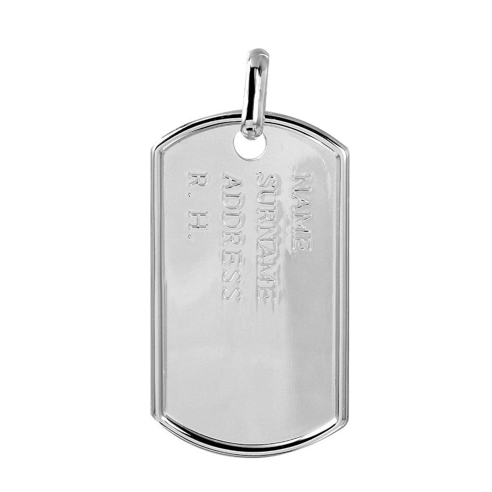 925 Sterling Silver Engravable Personalized ID Dogtag - DOGTAG10