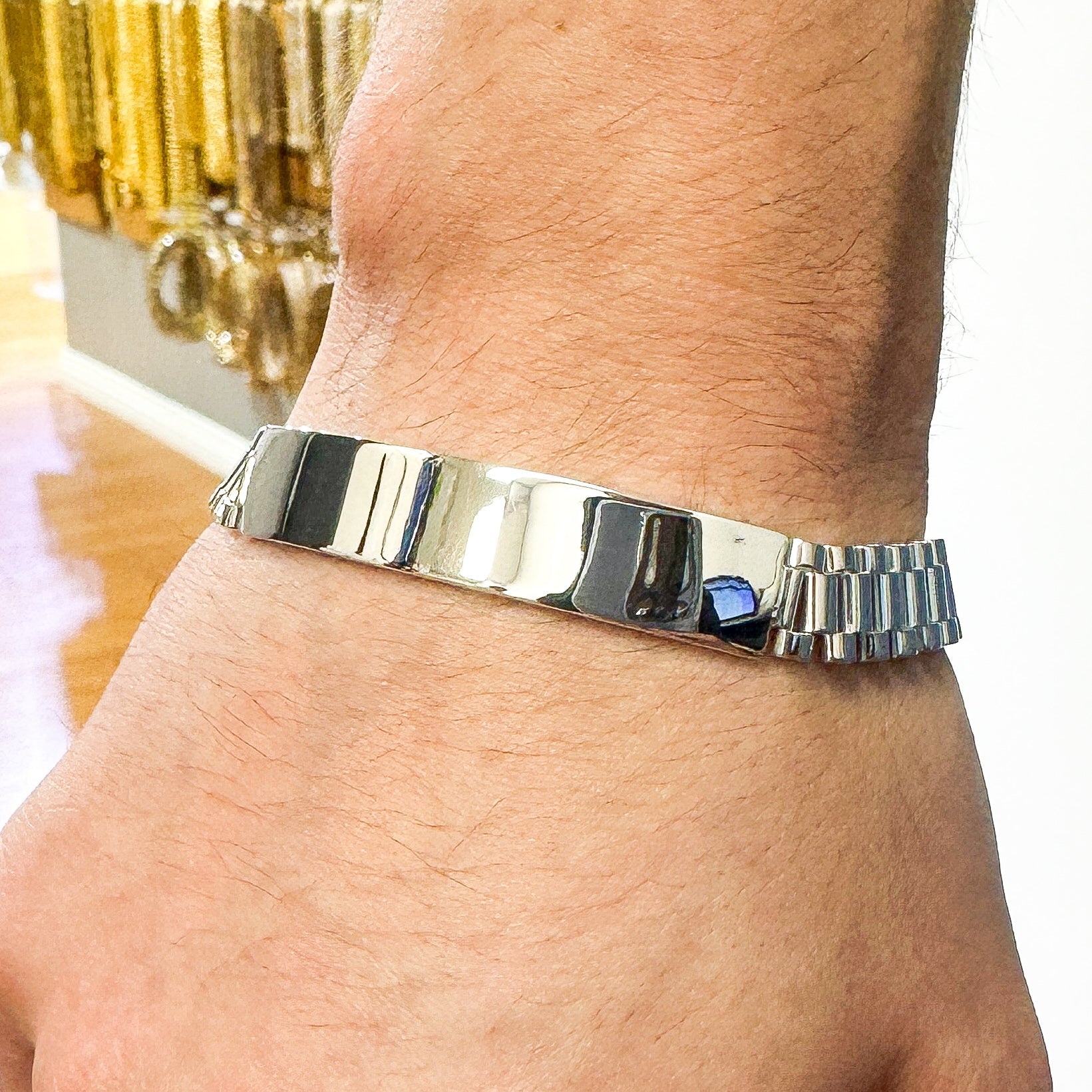 925 Sterling Silver Watch Band Style 10mm ID Bracelet - CDIB00003