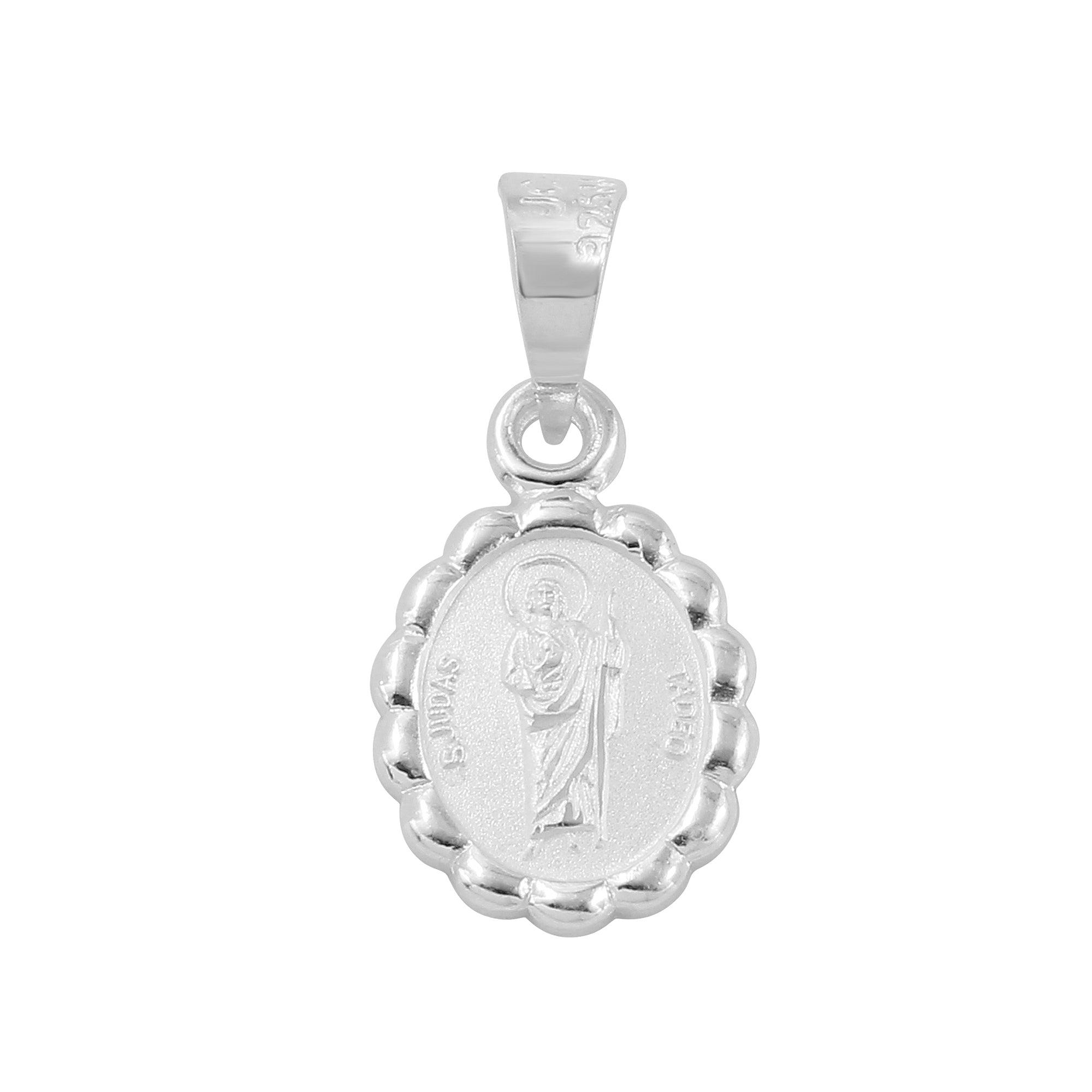 High Polished 925 Sterling Silver Saint Jude Medallion - JCA010-5