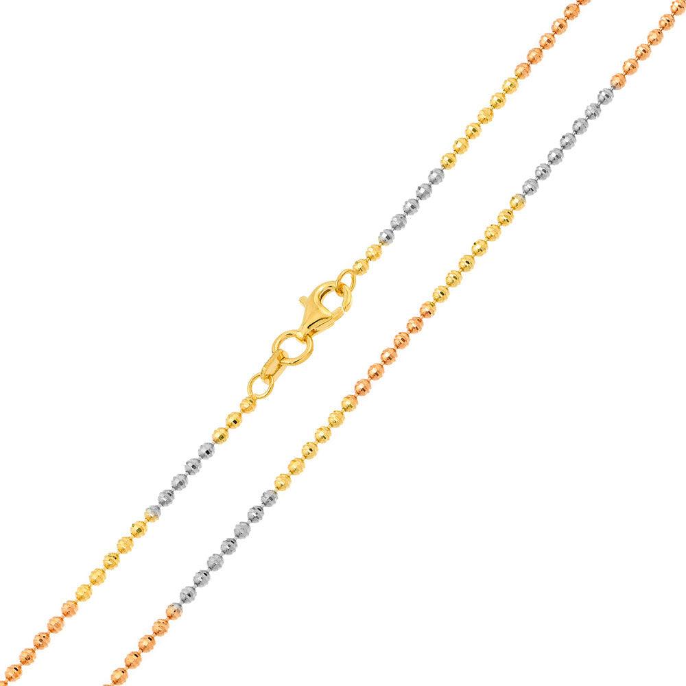 Multi Plated 925 Sterling Silver Diamond Cut Jianzhi 018 Chain 1.8mm - CH267 MUL