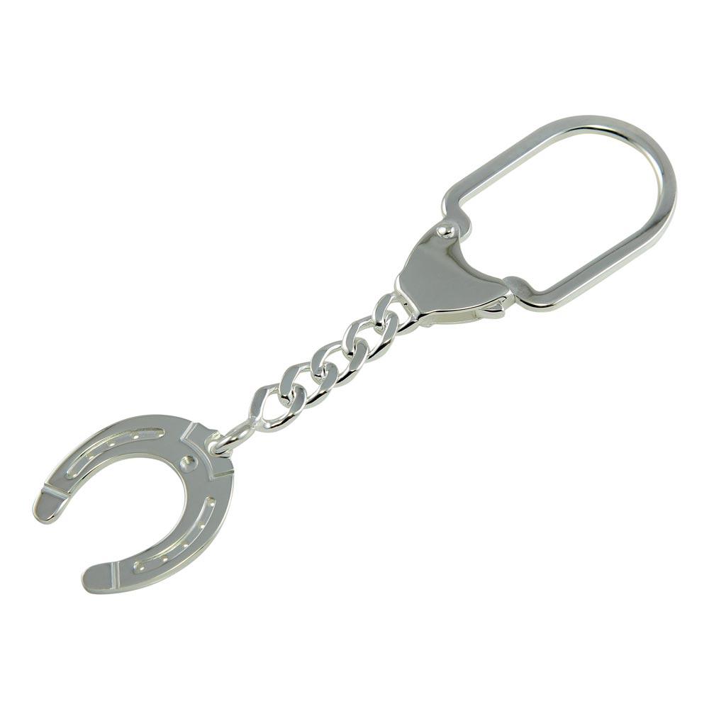 High Polished 925 Sterling Silver Horseshoe Keychain - KEYCHAIN30