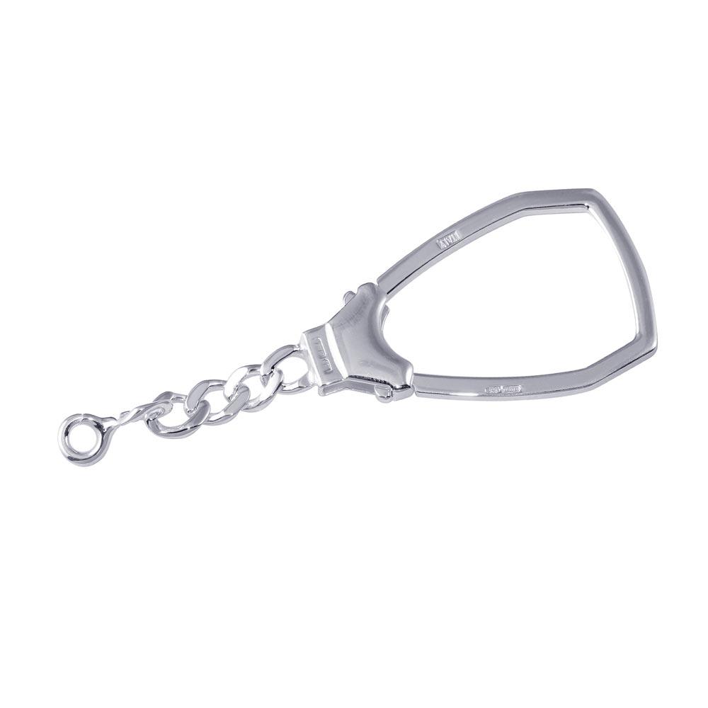 High Polished 925 Sterling Silver Keychain - KEYCHAIN31