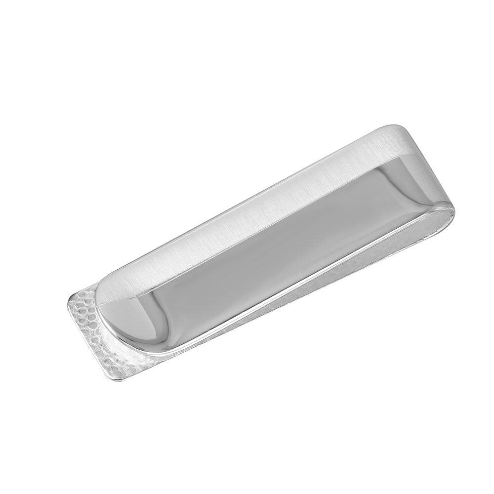 Silver 925 High Polished And Matte Finished Money Clip - MONEYCLIP4