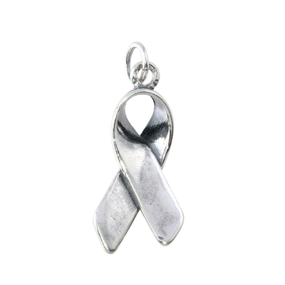 Oxidized 925 Sterling Silver Ribbon Pendant - OXP00050