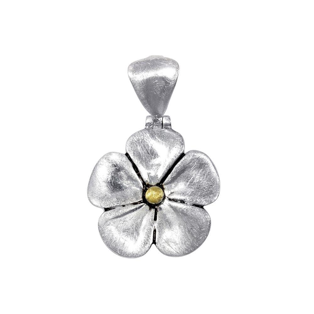 Sterling Silver Matte Finish Clover Leaf Pendant - SPP00016