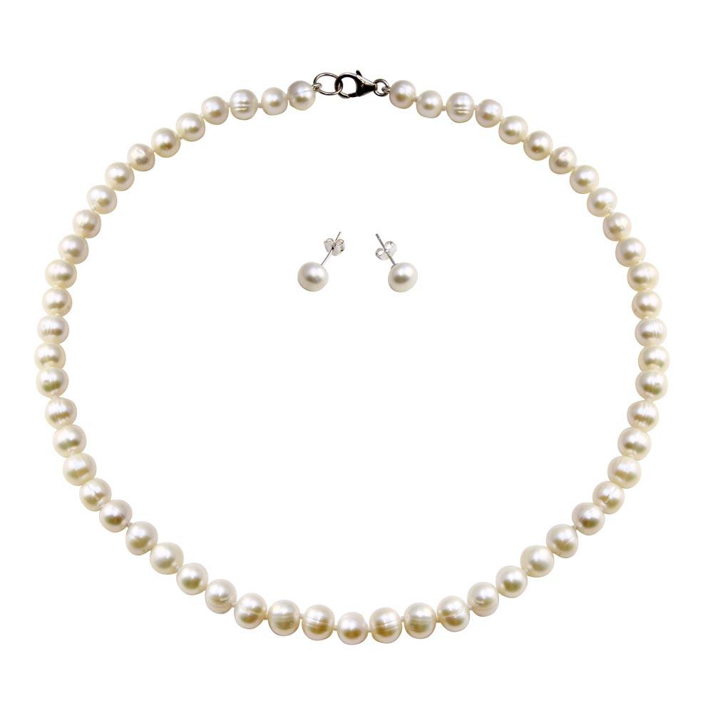 Fresh Water White Pearl Set  - PJS00004