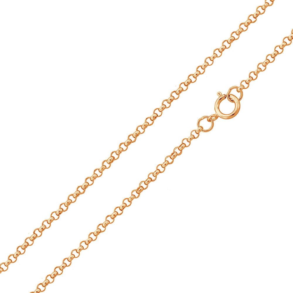 Rose Gold Plated 925 Sterling Silver Rolo 020 Chain 1.6mm - CH169 RGP