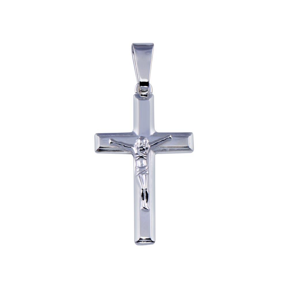 High Polished 925 Sterling Silver Cross Pendant - SOP00171