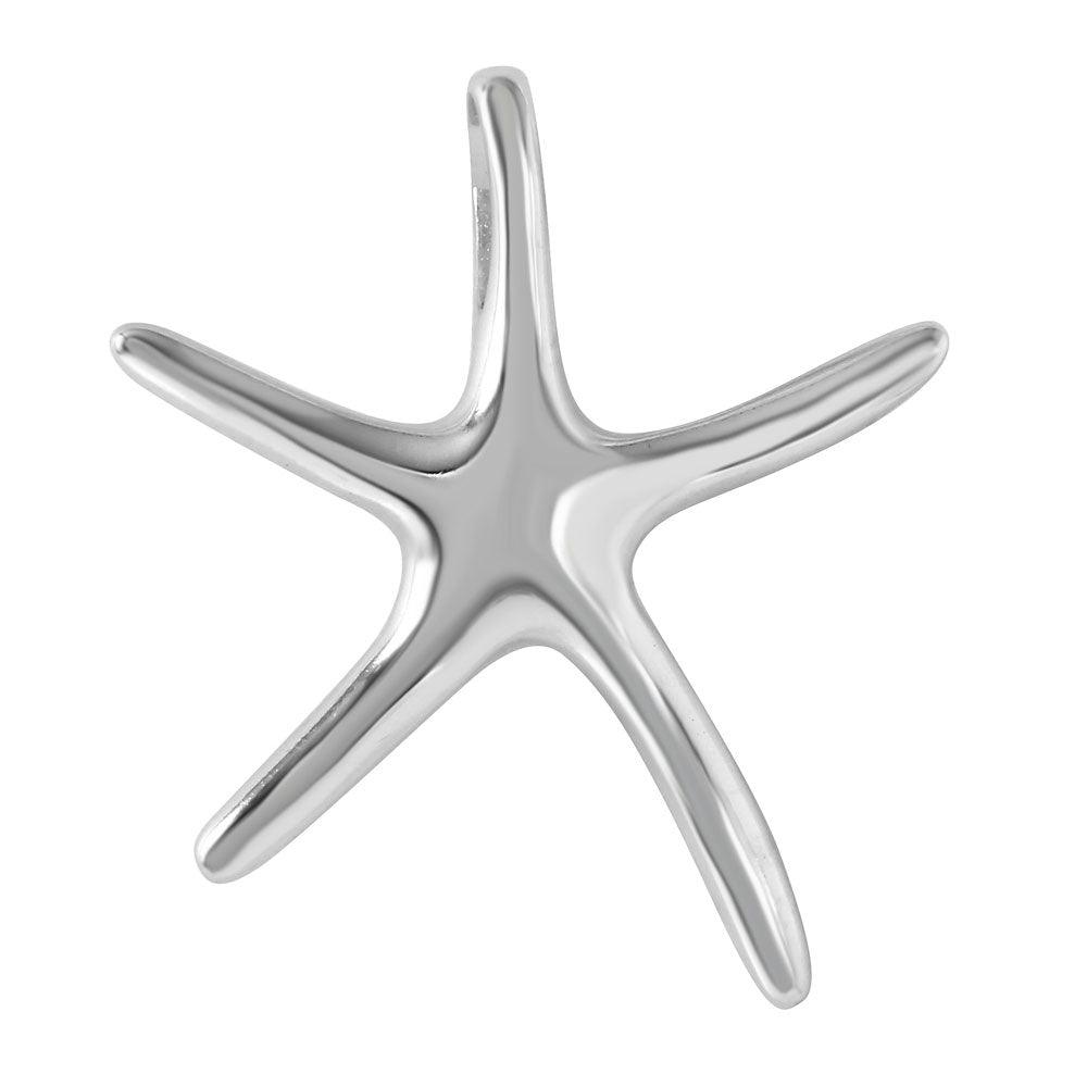 Silver 925 Small Starfish Shaped Pendant - STP01161