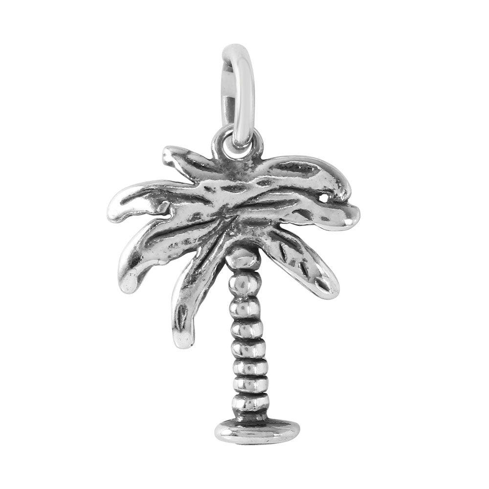 Silver 925 Small Palm Tree Shaped Pendant - STP01258