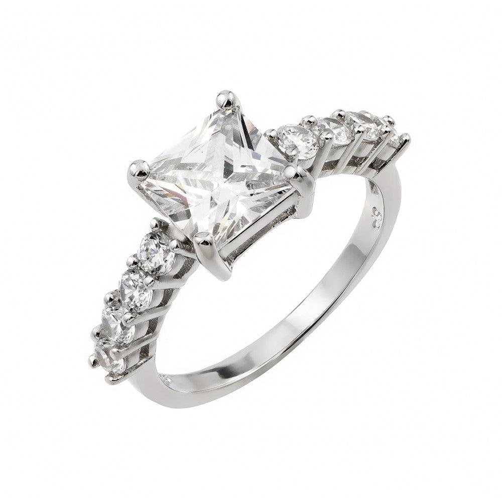 Silver 925 Rhodium Plated CZ Ring - STR01024