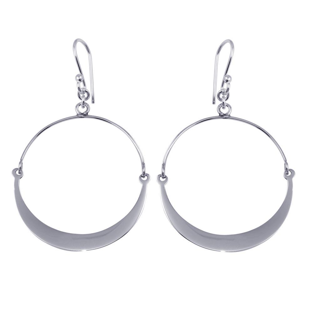 925 Sterling Silver Dangling Bendable Dangling Earrings - TRE00017