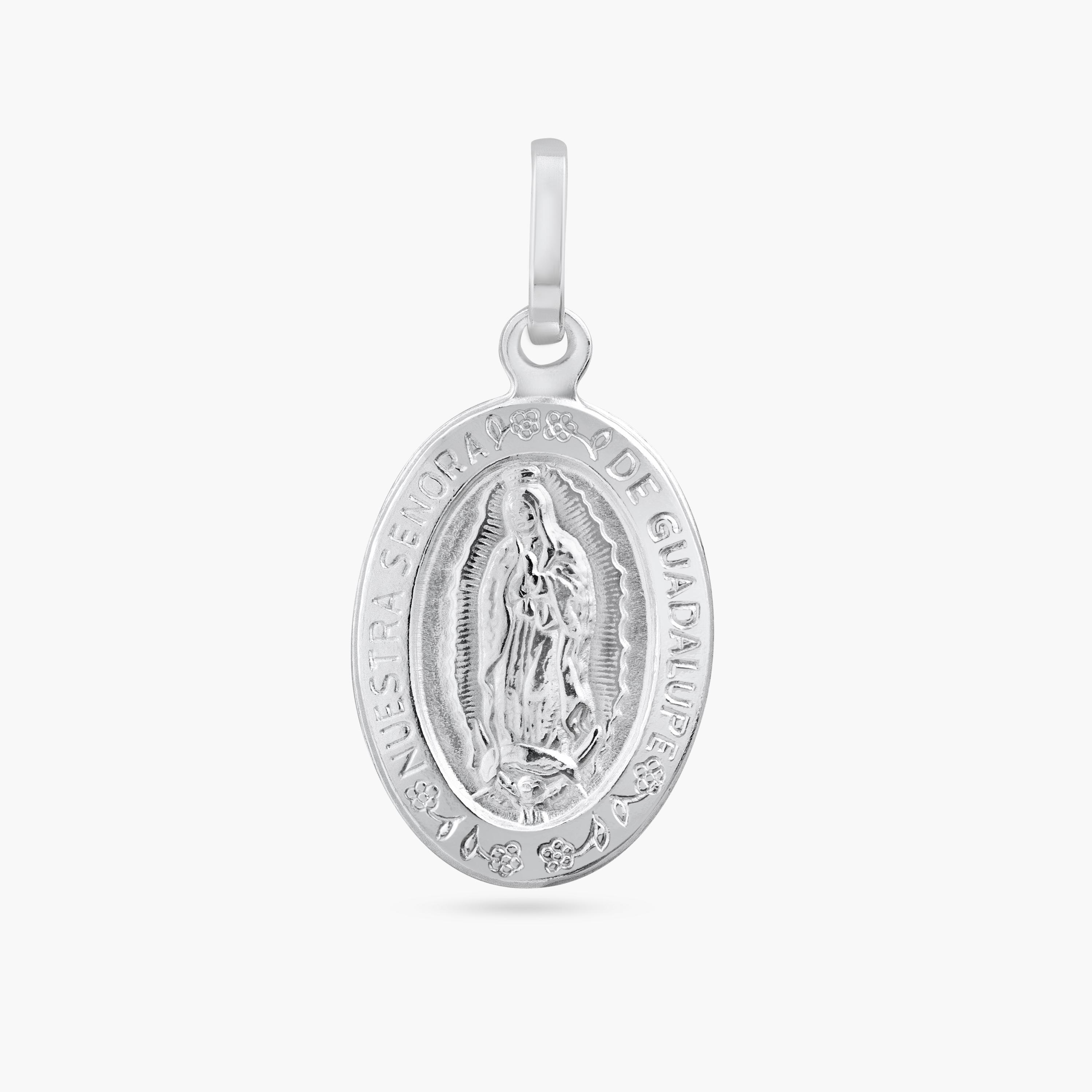 925 Sterling Silver Anti-Tarnish Engravable Guadalupe Pendant - ARP00056